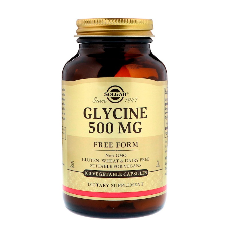 #SOLGAR Glycine 500mg 100 veg caps фото 1 — 65fit