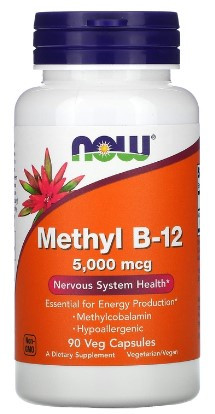 #NOW Methyl B-12 5000mg 90 Caps фото 1 — 65fit