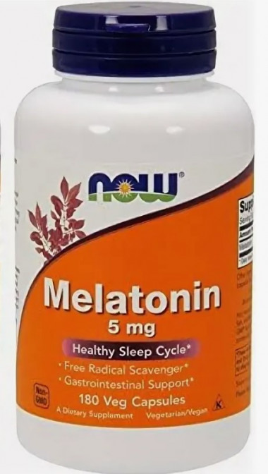 #NOW Melatonin 5 mg 180 caps — 65fit