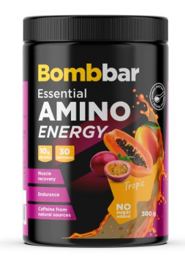 BOMBBAR Специализир.пищ.продукт д/пит.спортсменов. Коктейль "АминоЭнерджи со вкусом тропик" 300г фото 1 — 65fit