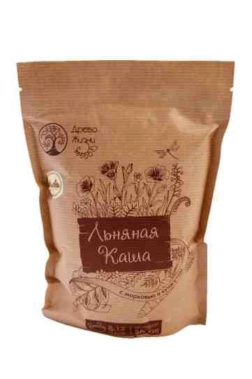 Каша льняная с морковью и кунжутом 400гр, Древо жизни — 65fit