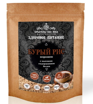 Рис порошок с высоким содержанием белка 100гр, Продукты XXII века — 65fit