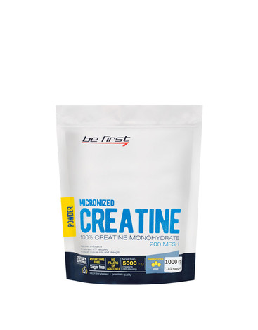 Micronized Creatine monohydrate powder без вкуса 1000гр, BE FIRST фото 1 — 65fit