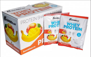 BOMBBAR Концентрат сухой для приготовления напитков &quot;Банан-манго&quot; 30г — 65fit