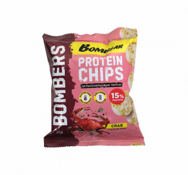 BOMBBAR Чипсы цельнозерновые протеиновые &quot;Краб&quot; 50г — 65fit
