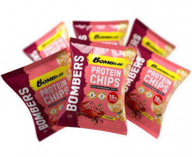BOMBBAR Чипсы цельнозерновые протеиновые &quot;Краб&quot; 50г — 65fit