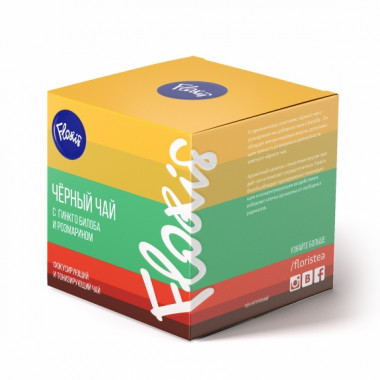 FLORIS Черный чай с гинкго билоба и розмарином 50г (пачка) — 65fit