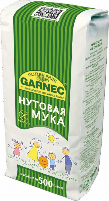 GARNEC Мука нутовая без глютена 400г — 65fit