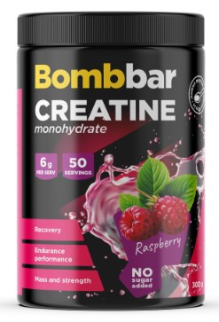BOMBBAR Специализир.пищ.продукт д/пит.спортсменов. Коктейль &quot;Креатин со вкусом малины&quot; 300г — 65fit