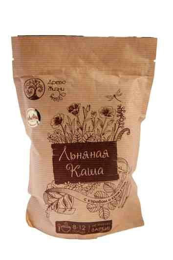 Каша льняная с кэробом и кунжутом 400гр, Древо жизни — 65fit