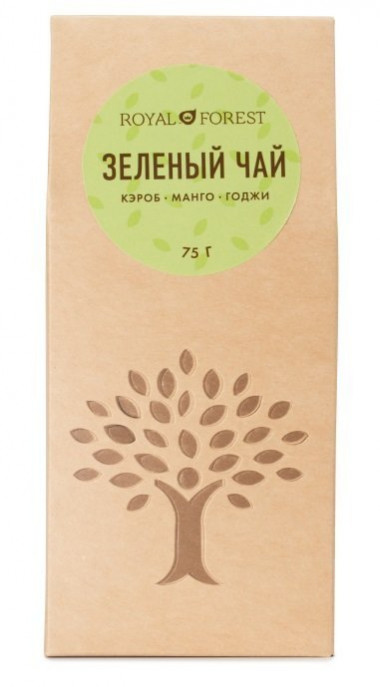 Зеленый чай кэроб, манго, годжи 75гр (ТКР) — 65fit
