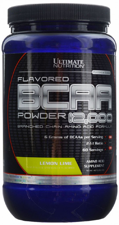 Аминокислоты BCAA 12.000 Lemon Lime (лайм) 457 г, Ultimate Nutrition — 65fit