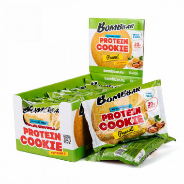 BOMBBAR Печенье неглазированное с коллагеном &quot;Арахис&quot; 60г — 65fit