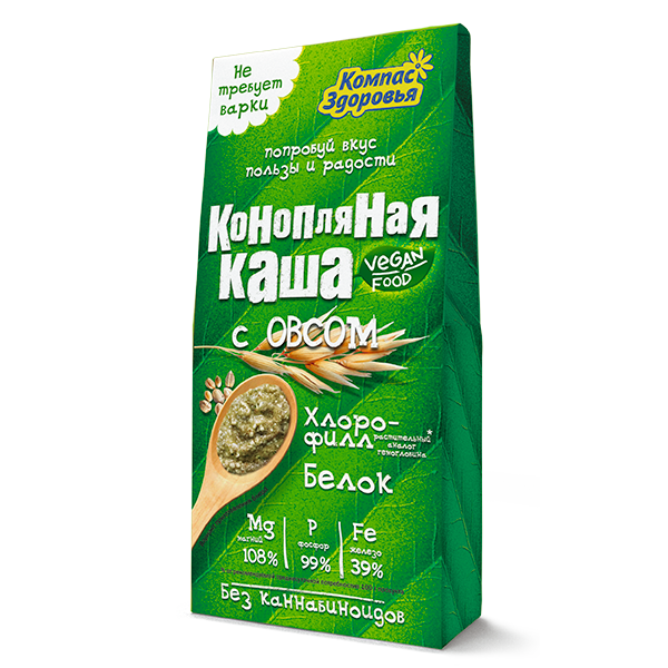 КОМПАС ЗДОРОВЬЯ Каша Конопляная с овсом 250г фото 1 — 65fit