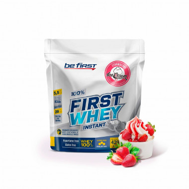 FIRST Whey instans 420гр клубничное морожен. .BE FIRST — 65fit