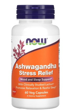 #NOW Ashwaganha Stress Relief 60 vcaps фото 1 — 65fit