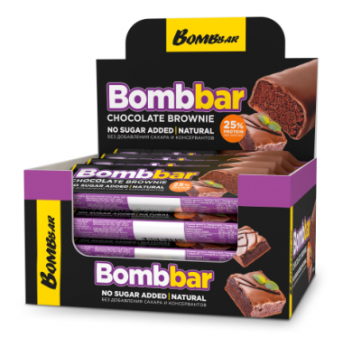 АКЦИЯ 3+1**_BOMBBAR Батончик глазированный "Шоколадный брауни" 40г/30 &mdash; 65fit