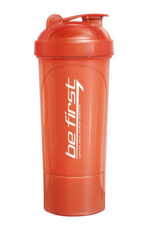 Спортивный шейкер коралловый 350мл, BE FIRST — 65fit