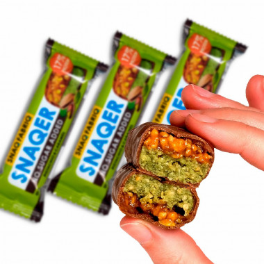 SNAQ FABRIQ Snaqer Батончик глазированный &quot;Фисташка и карамель&quot; 50г — 65fit