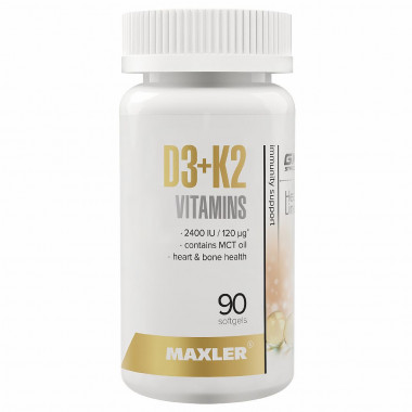 #MAXLER Vitamin D3 +K2  90softgel &mdash; 65fit
