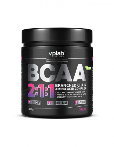 BCAA 2:1:1 виноград 300гр, vplab — 65fit