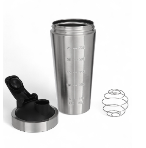 Шейкер спортивный для коктейлей, для протеина, 750 мл, 23 × 9 см, хром 10788634 фото 1 &mdash; 65fit