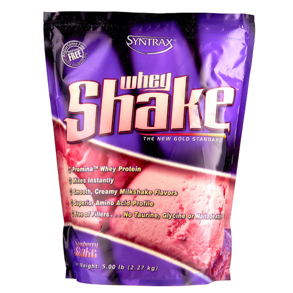 Whey Shake Strawberry Shake 2270g, Syntrax фото 1 — 65fit
