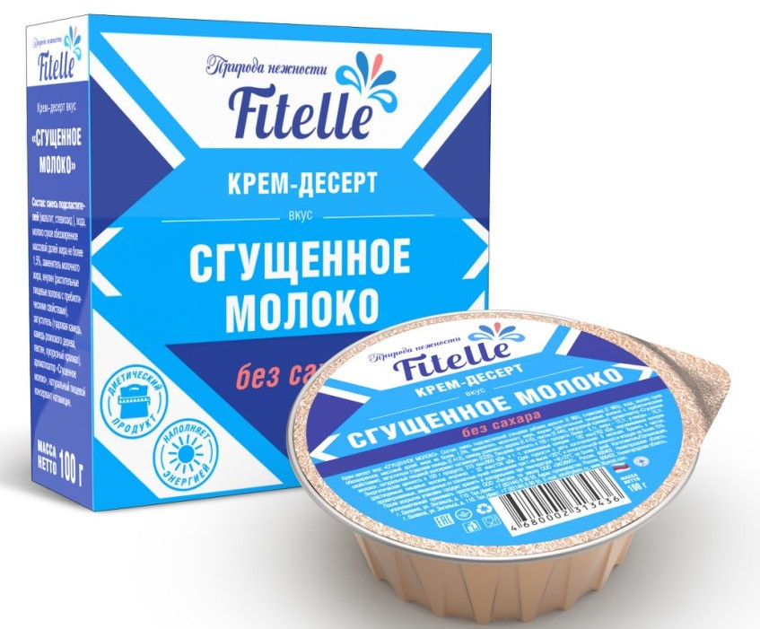FITELLE Крем-десерт "Сгущенное молоко" 100г фото 1 — 65fit