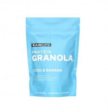 RAW LIFE Гранола &quot;Кокос-Банан&quot; 220г/10 — 65fit