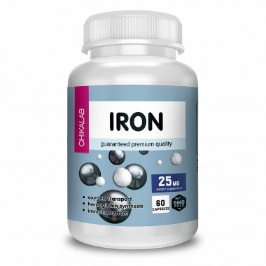 CHIKALAB Комплексная пищевая добавка &quot;Бисглицинат железа&quot; 60 кап. — 65fit