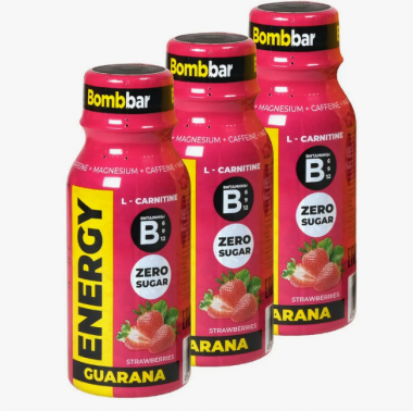 BOMBBAR Напиток б/а L-CARNITINE с Гуараной Клубника-Земляника 100мл — 65fit