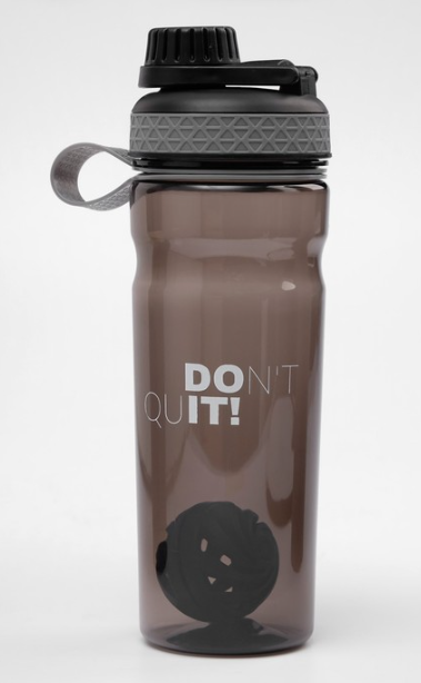 Шейкер спортивный для коктейлей, спортивного питания, 800 мл, Don`t quit, 25 х 8 см 7514309 фото 1 &mdash; 65fit