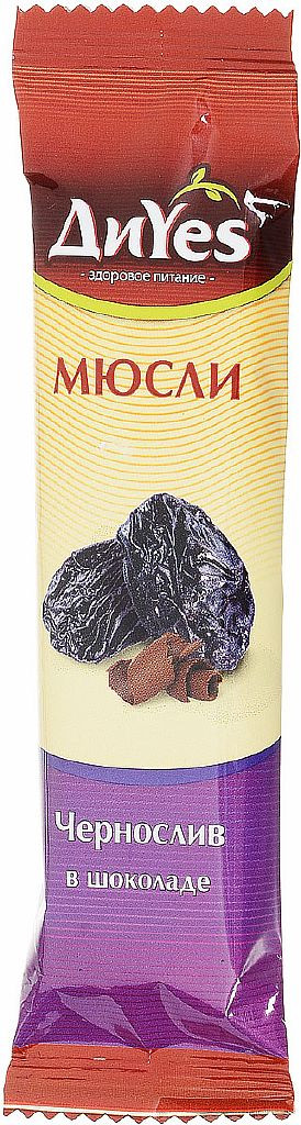 DiYes Батончик мюсли &quot;Чернослив в шоколаде&quot; 25 г — 65fit