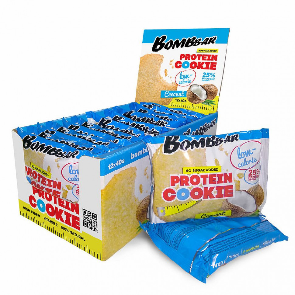 BOMBBAR Печенье неглазированное "Кокос" 40г фото 1 — 65fit
