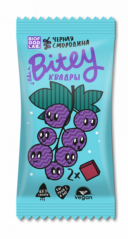 BITEY КВАДРЫ Батончик овсяно-фруктовый Черная смородина 30г/20 фото 1 — 65fit