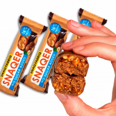 SNAQ FABRIQ Snaqer Батончик глазированный &quot;Фундук и карамель&quot; 50г — 65fit