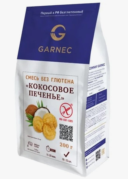 GARNEC Смесь для выпечки без глютена «Кукурузное печенье» 200г фото 1 — 65fit