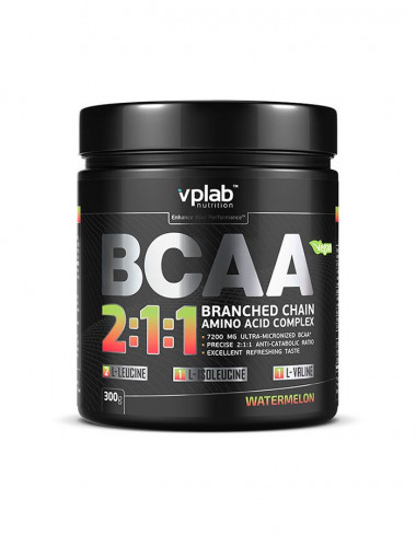 VPLAB АМИНОКИСЛОТЫ BCAA 2:1:1 &quot;Арбуз&quot; банка 300г — 65fit