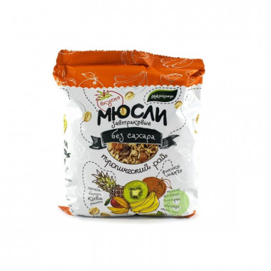 Мюсли без добавления сахара Тропический рай 350гр, Фруктовница — 65fit