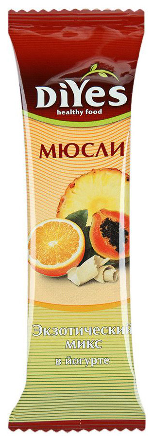 DiYes Батончик мюсли "Экзотический микс в йогурте" 25 г фото 1 — 65fit