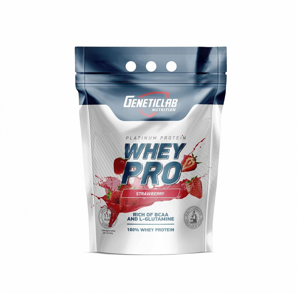 #GeneticLab WHEY PRO Клубника 2100g фото 1 — 65fit