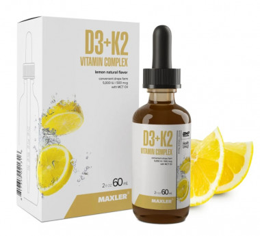 #MAXLER Vitamin D3 +K2  drops 60ml Lemon — 65fit