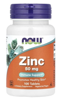#NOW Zinc Glycinate 50mg 100 tab фото 1 — 65fit