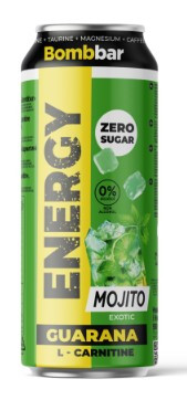 ТМ Bombbar Напиток безалк. сильногаз. тонизирующий &quot;L-Карнитин с гуараной&quot; &quot;Мохито Энерджи&quot; 500мл — 65fit