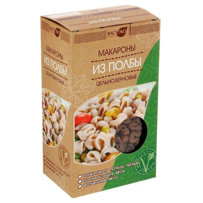 ВАСТЭКО Макароны из полбы "Рожки" 400г фото 1 — 65fit