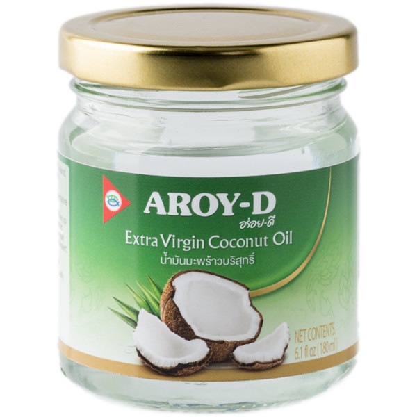 AROY-D 100% Кокосовое масло (extra virgin) стекло 180мл фото 1 — 65fit