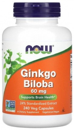 #NOW Ginkgo Biloba 5 mg 60 Veg Capsules — 65fit