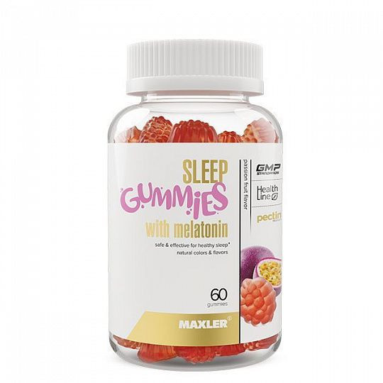 # MAXLER Sleep Gummies Melatonin 60ct (Passion Fruit) фото 1 — 65fit