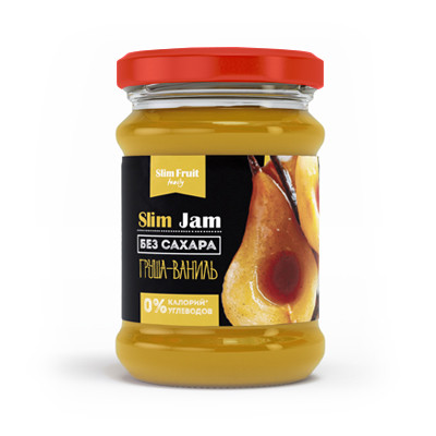 Джем без сахара Груша-Ваниль 250гр, Slim Jam фото 1 — 65fit