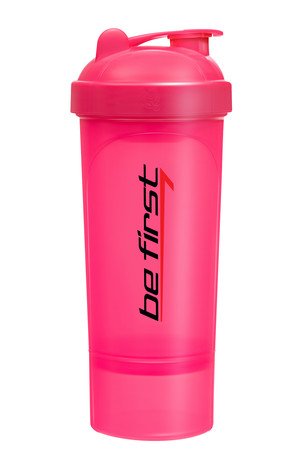 Спортивный шейкер розовый 350мл, BE FIRST — 65fit